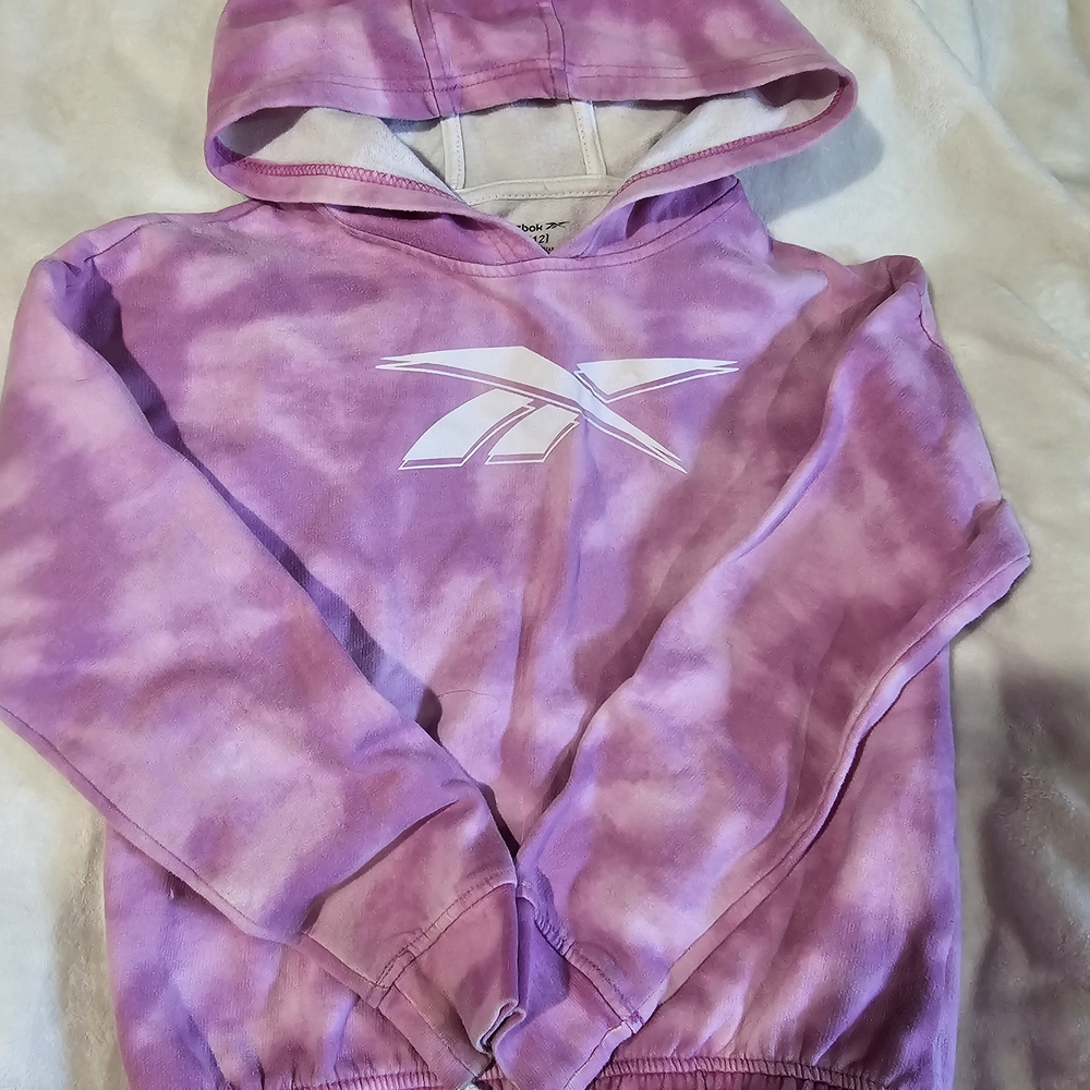 Reebok Kids Lavender Tie-Dye Hoodie